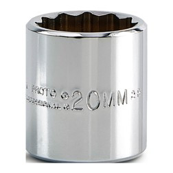PROTO J5220M PROTO® 3/8" DRIVE SOCKET 20 MM - 12 POIN