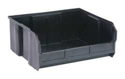 QUANTUM STORAGE SYSTEMS QUS250BR HANG AND STACK BIN 14-3/4 IN L BLACK