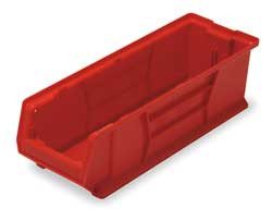 QUANTUM STORAGE SYSTEMS QUS950RD QUANTUM PLASTIC HULK STACKING BIN, 8-1/4