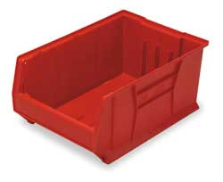 QUANTUM STORAGE SYSTEMS QUS954RD QUANTUM PLASTIC HULK STACKING BIN 16-1/2
