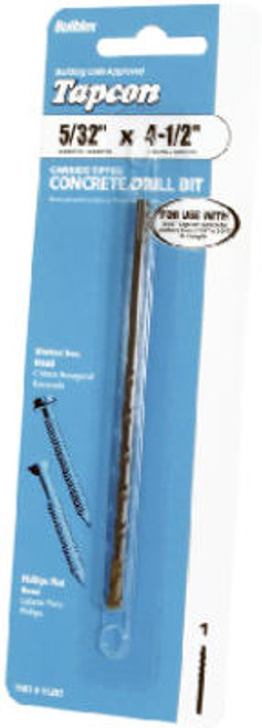 ITW GLOBAL BRANDS 11256 CONCRETE DRILL BIT, 5/32 X 3.5-IN. ITW GLOBAL BRANDS 11256 CONCRETE DRILL BIT, 5/32 X 3.5-IN.