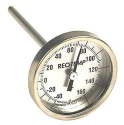REOTEMP HH1802F23PS BIMETAL THERM 2-3/8 IN DIAL -40TO160F