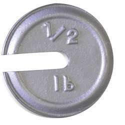 RICE LAKE WEIGHING SYSTEMS 12837TR CALIBRATION WEIGHT 0.5 LB. POLISHED