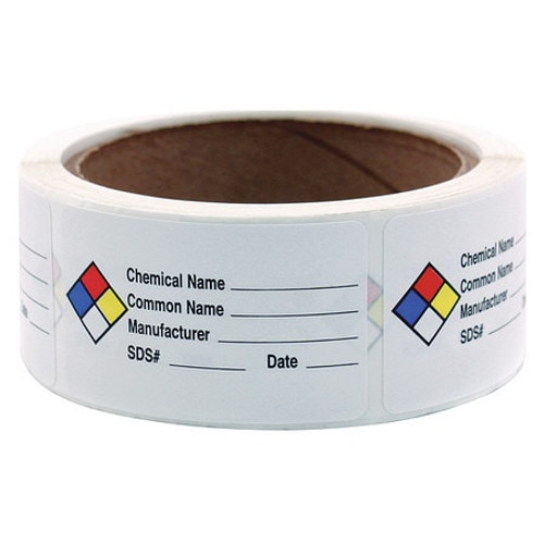 ROLL PRODUCTS 163-0013 HMIG LABEL 1-1/2 IN X 2-1/2 IN. PK 250