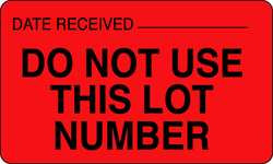 ROLL PRODUCTS 141454 LABEL 1-1/2 IN H 2-1/2 IN W PK1000