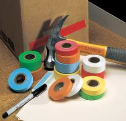 ROLL PRODUCTS 48858R CARTON TAPE PAPER RED 1/2 IN X 14 YD.