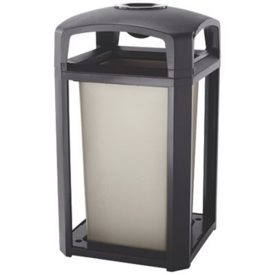 RUBBERMAID COMMERCIAL PRODUCTS FG397501SBLE LANDMARK 50 GAL. W/ ASHTRAY/FRAME