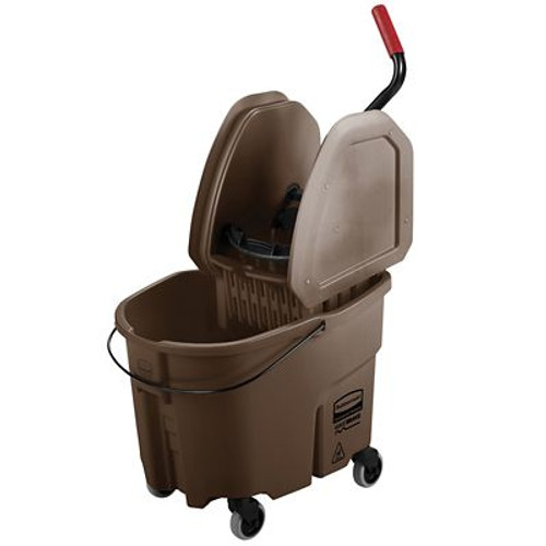 RUBBERMAID COMMERCIAL PRODUCTS FG757788BRN 35 QT WAVEBRAKE 2 DP BUCKET WRINGER BRN