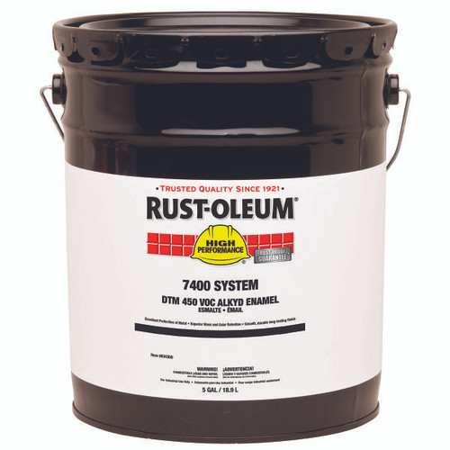 RUST-OLEUM 944300 PAINT, 7400, 5 GAL, SAFETY YELLOW, GLOSS