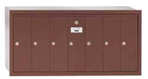 SALSBURY INDUSTRIES 3507ZRU VERTICAL MAILBOX,7 DOORS,BRONZE