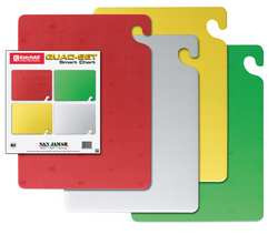 SAN JAMAR CB1824QSGR CUTTING BOARD SET 18X24 4 BOARDS