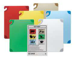 SAN JAMAR CBG1218KCGR CUTTING BOARD SET 12X18 6 BOARDS