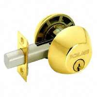 SCHLAGE B60NV505 KA4 1-CYLINDER DEADBOLT K4 LT BRSS