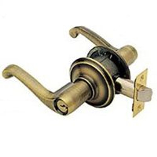 SCHLAGE F51A FLA 609 FLAIR ENTRY LEVER K4 ANTQ BRSS
