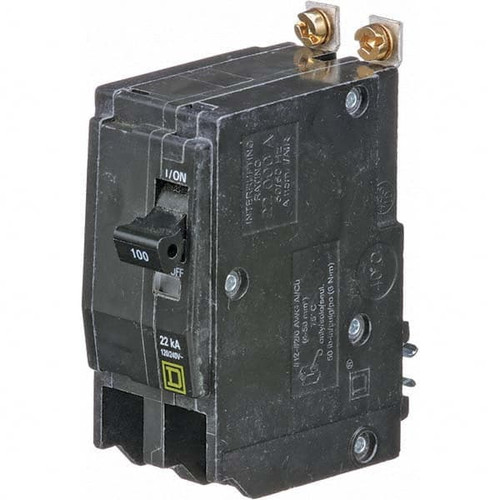 SQUARE D QOB2100VH 100 AMP, 240 VAC, 2 POLE, BOLT ON MINIAT