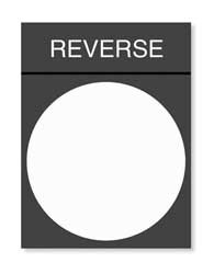 SCHNEIDER ELECTRIC ZBY2306 LEGEND PLATE REVERSE WHITE/BLACK AND RED