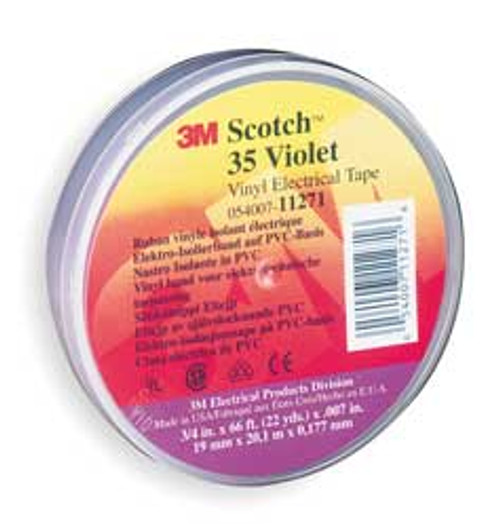 SCOTCH 35 3/4X66 VIOLT ELECTRICAL TAPE 3/4 X 66 FT 7 MIL VIOLET