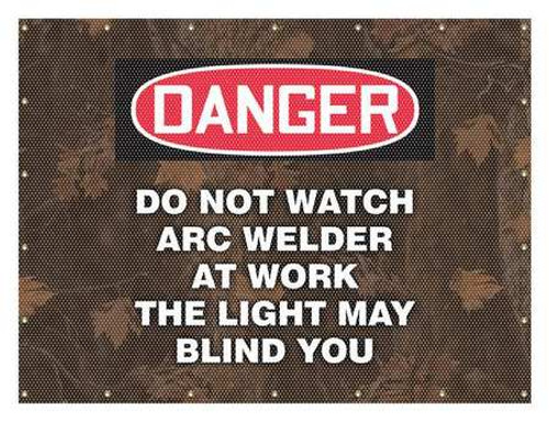 ACCUFORM SIGNS PWD122YL WELDING CURTAIN YELLOW 8 FT W