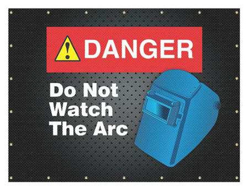 ACCUFORM SIGNS PWD118YL WELDING CURTAIN YELLOW 8 FT W