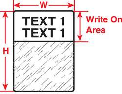 BRADY SPC ABSORBENTS PTL-32-427-BL THERMAL LABEL,1-1/2 IN. L X 1-1/2 IN. W