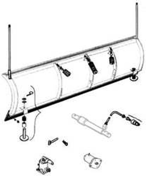 SNOWPLOW AFTERMARKET MANUFACTURING 1308200 BLADE GUIDE KIT 27 IN RED