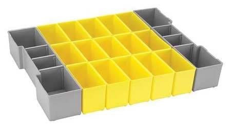 BOSCH POWER TOOLS ORG1A-YELLOW STORAGE BOX YELLOW/GRAY 2-1/2 IN H PK3