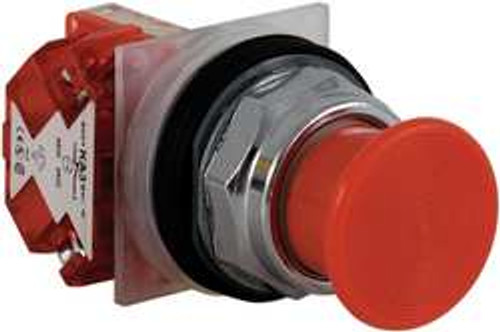 SCHNEIDER ELECTRIC 9001KR24RH6 H7084 NON-ILLUM PUSH BUTTON 30MM 1NC RED