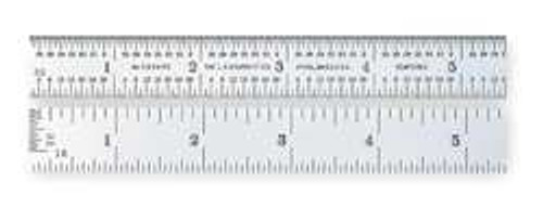 STARRETT C304SRE-6 STEEL RULE- SEMI FLEXIBLE- 6"- 4R GRADS 