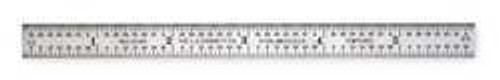 STARRETT C604R-6 STEEL RULE- SPRING-TEMPERED- 6"- 4R GRAD