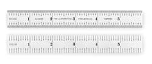 STARRETT C606R-6 STEEL RULE- SPRING-TEMPERED- 6"- 6R GRAD