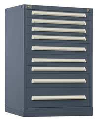 STANLEY RP2107ALVG MOD DRAWER CAB,44" H,9 DRAWER,LIGHT GRAY