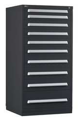 STANLEY SCU3126ALBK MOD DRAWER CAB,59" H,10 DRAWER,BLACK