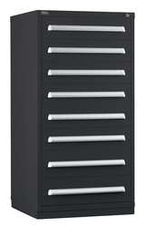 STANLEY SEP3163ALBK MOD DRAWER CAB,59" H,8 DRAWER,BLACK