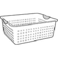 STERILITE CORP 16268006 BASKET 15.9X12.9X6 WHT        