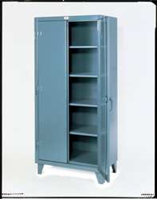 STRONG HOLD 46-244 4 SHELF 6 BIN LOCKING STORAGE CABINET
