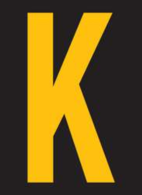 STRANCO INC RUM200-K-YB REFLECTIVE LETTER LABEL K PK25 STRANCO INC RUM200-K-YB REFLECTIVE LETTER LABEL K PK25