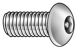 TAMPER-PRUF SCREW 21320 MACH SCREW BUTTON 10-24X3/8 L PK50