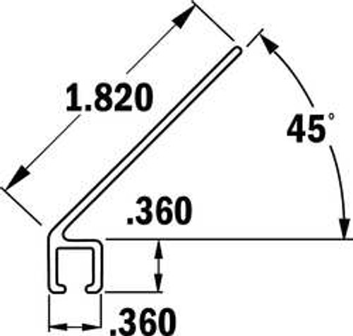 TANIS INCORPORATED AH401272CF STRIP BRUSH HOLDER OVERALL LENGTH 72 IN