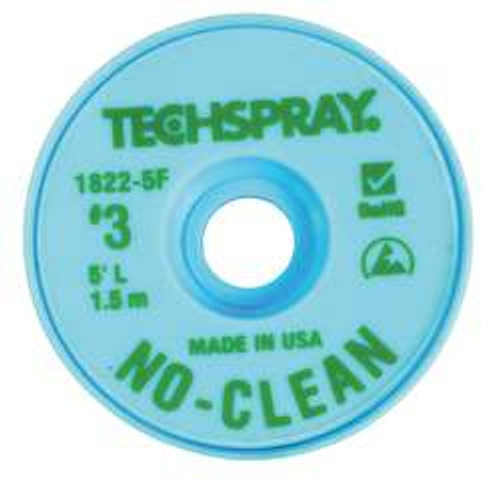 TECHSPRAY 1822-5F NO-CLEAN GREEN #3 BRAID - AS