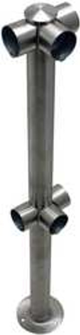 TENSABARRIER 2L5-36-3WAY-3S ADAPTA-RAIL 3 WAY POST SATIN STAINLESS TENSABARRIER 2L5-36-3WAY-3S ADAPTA-RAIL 3 WAY POST SATIN STAINLESS