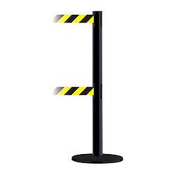 TENSABARRIER 889T2B-33-33-STD-NO-D4X-C D0016 BARRIER POST WITH BELT BLACK NO SC