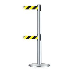 TENSABARRIER 889T2U-3S-3S-STD-NO-D4X-C BARRIER POST W/ BELT 38 IN H METAL BASE