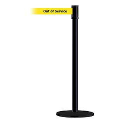 TENSABARRIER 890B-33-33-33-STD-NO-YEX-C D0008 BARRIER POST WITH BELT BLACK NO SC