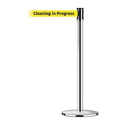TENSABARRIER 890U-1P-1P-1P-STD-NO-YCX-C D0011 BARRIER POST WITH BELT POLISHED CH