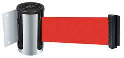 TENSABARRIER 896-STD-1S-STD-NO-R5X-C D0089 BELT BARRIER CHROME BELT RED
