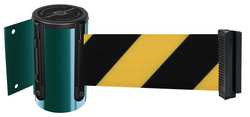 TENSABARRIER 896-STD-28-STD-NO-D4X-C D0087 BELT BARRIER GREEN YELLOW/BLACK