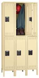 TENNSCO CORP DTS-121536-3SD WARDROBE LOCKER ASSEMBLED 2 TIER 2-POINT