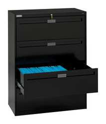 TENNSCO CORP LPL3648L40 BLACK FILE CABINET LATERAL 4 DRAWER BLACK