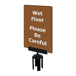 TENSABARRIER S08-P-46-7X11-V-HDSB-1701-33 ACRYLIC SIGN,BROWN,WET FLOOR