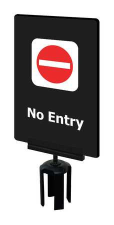 TENSABARRIER S14-P-33-7X11-V-HDSB-1701-33 D0082 ACRYLIC SIGN BLACK NO ENTRY